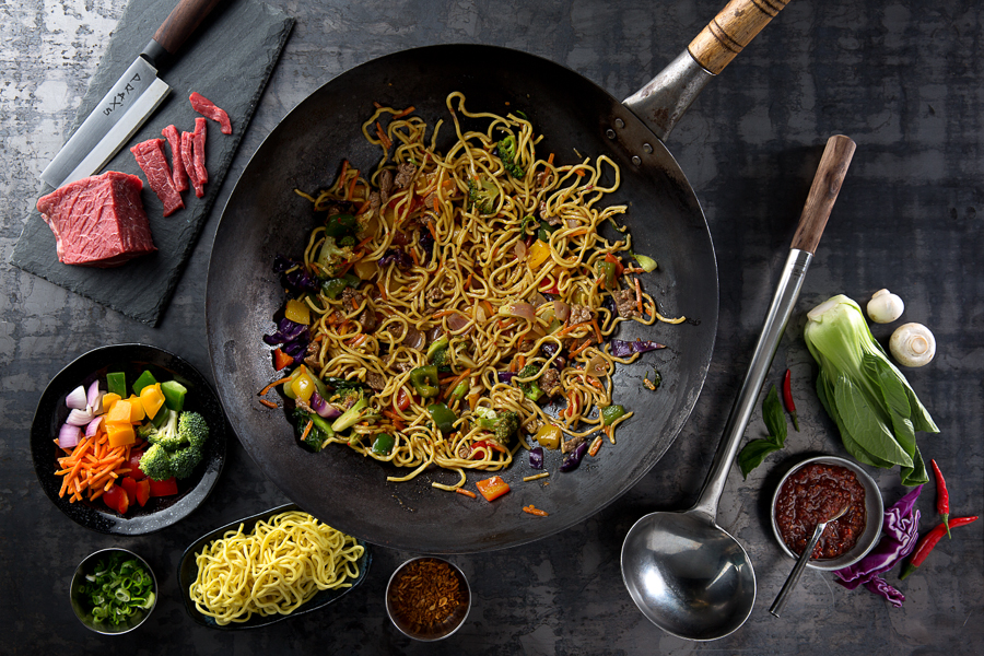The wok is a versatile round-bottomed pan which originates in China. 